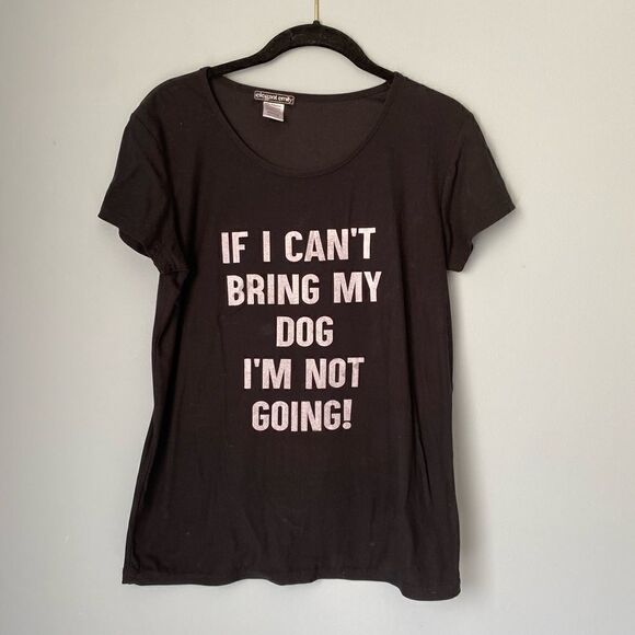 Women’s elegant Emily if I can’t bring my dog I’m not coming graphic T-shirt - Picture 2 of 4